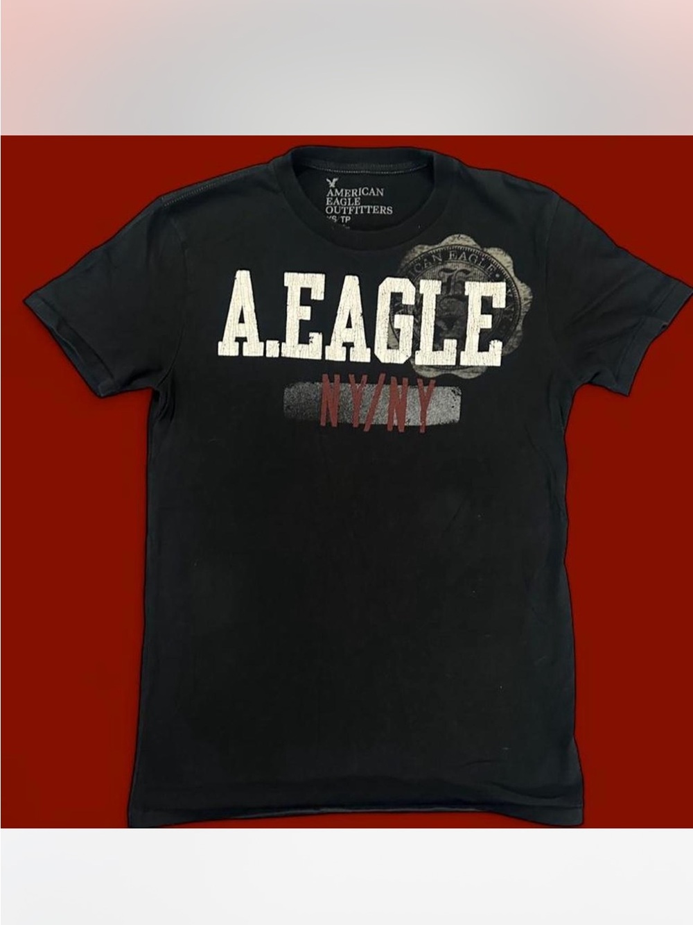 American Eagle Outfitters Black A.Eagle NY/NY Graphic Tee